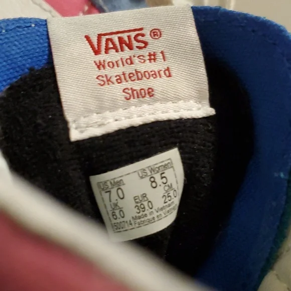 SZ. 8 1/2 WOMEN'S VANS SK8 MULTIBRIGHT 12 SUEDE SKATE BOARD SHOE - Picture 6 of 8